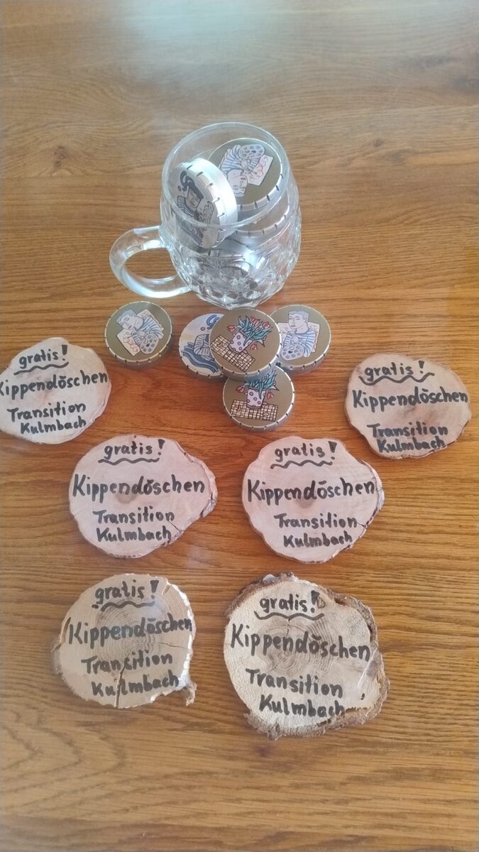 Kostenlose Kippendöschen von Transition Kulmbach auf dem Bierfest