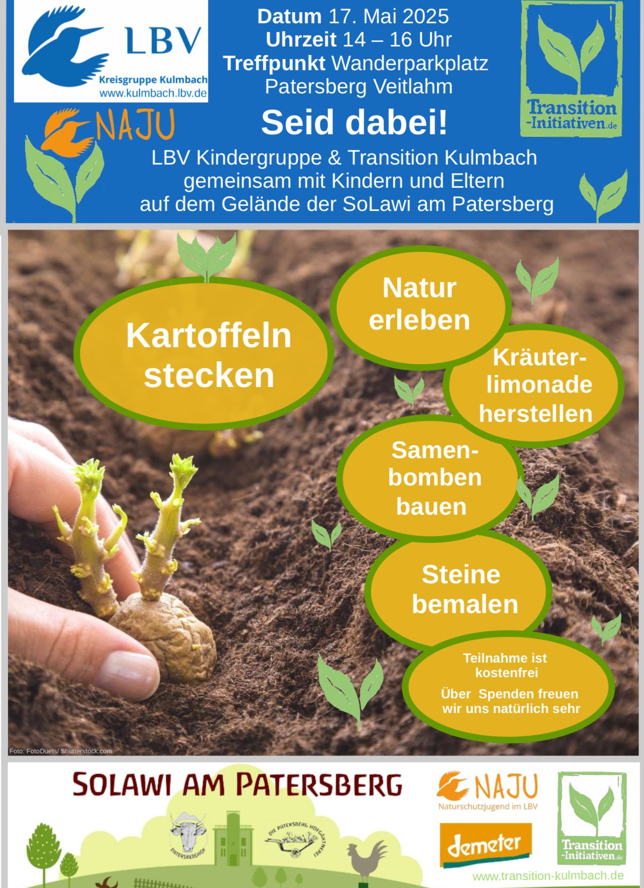 Kräutersuche auf dem Festgelände